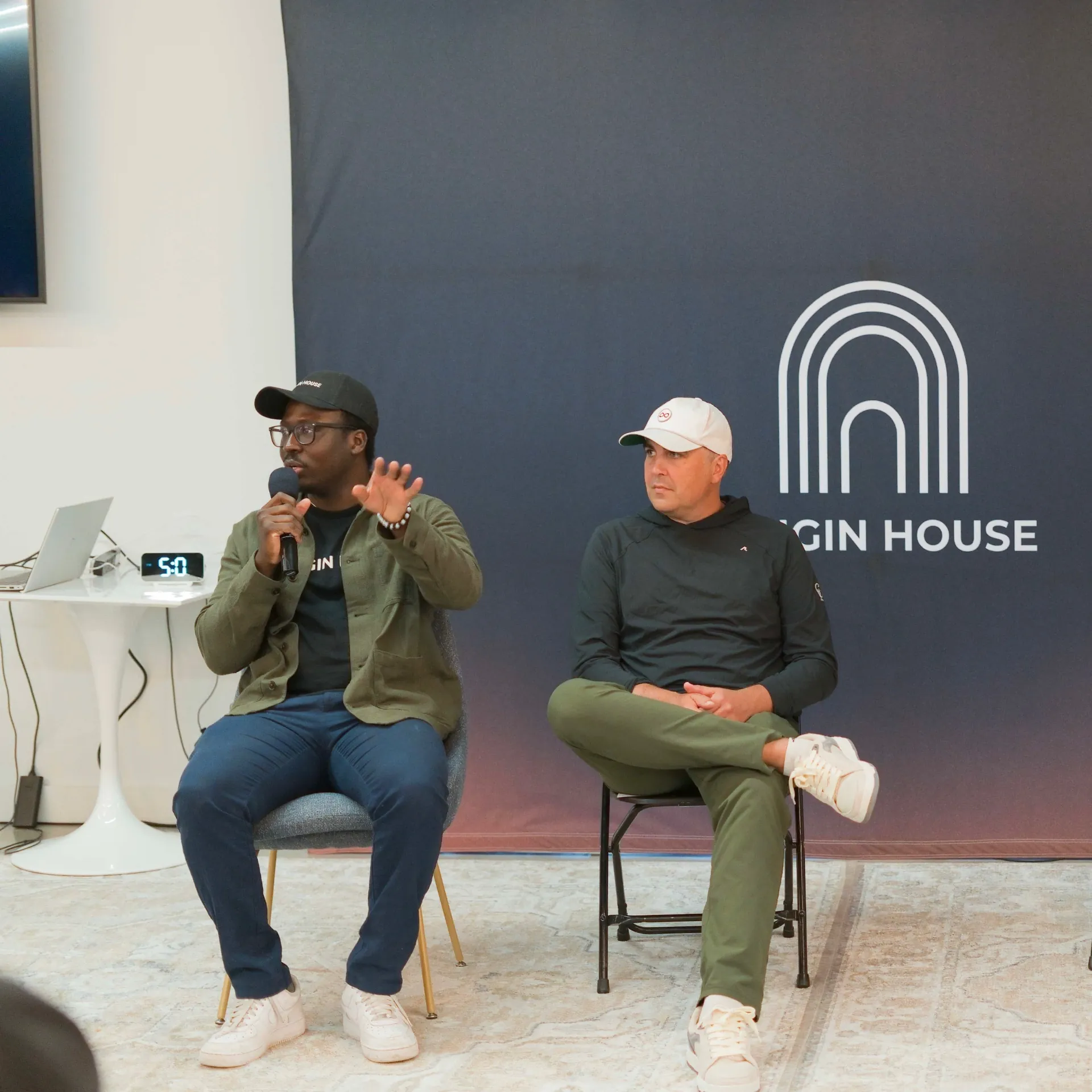 Fireside panel at the house