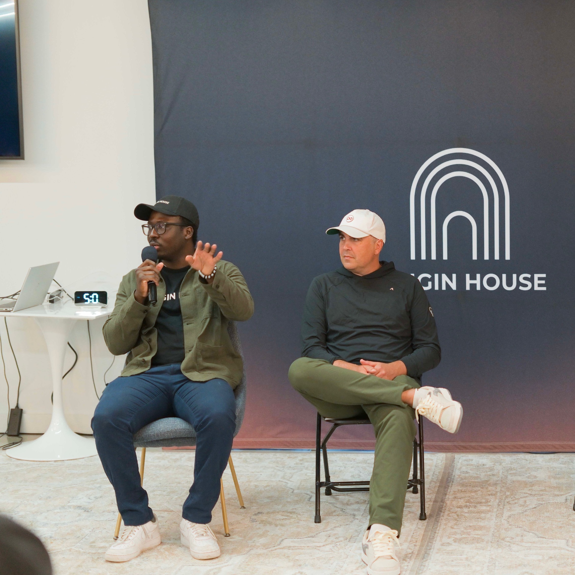 Fireside panel at the house