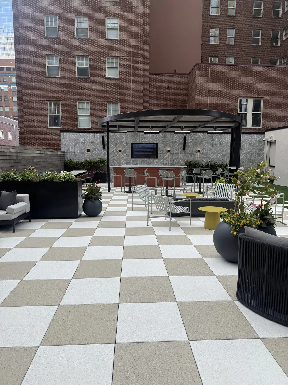 Downtown Minneapolis rooftop terrace used for the Origin Story reception