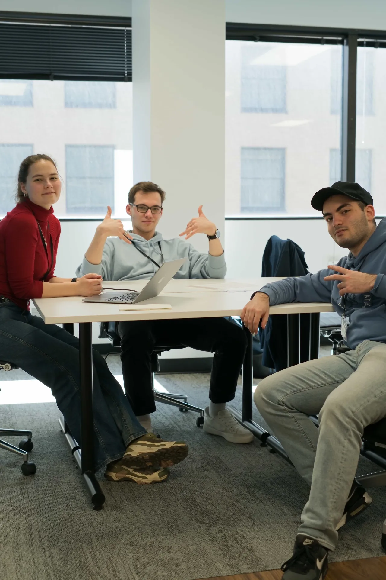 The crew, post-event