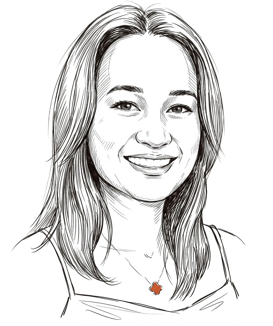 Kathy (Thu) Mai, Founding Partner & Studio Director at Origin House, illustrated